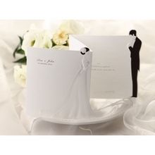 Tri fold bride and groom wedding invitation design